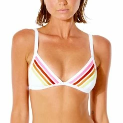 Rip Curl Womens Wave Shapers Stripe Banded Tri Bikini Top