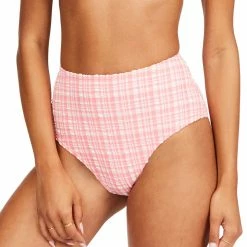 Billabong Womens Pink Tide Hi Retro Bikini Bottoms