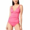 Bleu Rod Beattie Womens Surplice Shirred Tankini Top