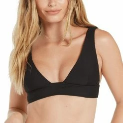 Volcom Womens Simply Seamless Halter Bikini Top