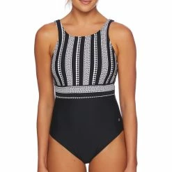 Next By Athena Womens Stripe Podium One Piece Swimsuit