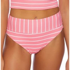 Splendid Womens Atmospheric Stripe High Waist Bikini Bottoms