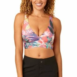 Next By Athena Women's Native Palms Longline Bra Swim Top