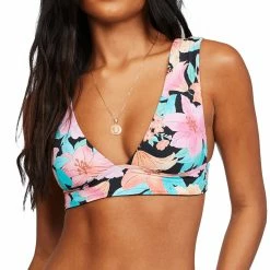 Billabong Women's Tropic Time Reversible Plunge Swim Top