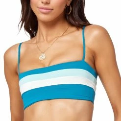 L*Space Womens Rebel Stripe Bikini Top